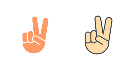 Victory Hand Icon Design