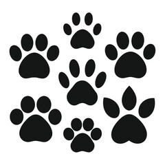 paw prints vector
