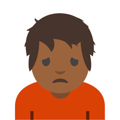 Sad Person: Medium dark Skin