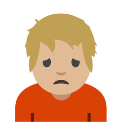 Sad Person: Medium-Light Skin