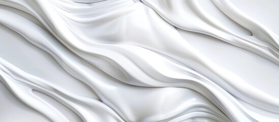 Seamless waves in crisp white offer a serene abstract aesthetic background