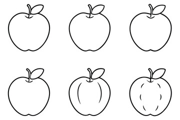 kei apple line art botanical fruit drawing print