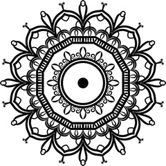 Vector ethnic oriental circle ornament mandala design