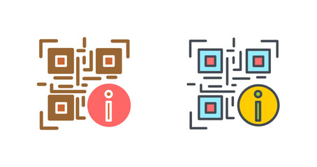 QR Code Information Icon Design