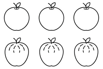 kei apple line art tropical garden sketch style