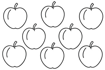 kei apple line art clean nature inspired wall