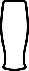 Beer mug icon in line. isolated on transparent background