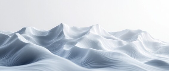 Obraz premium Abstract White Waves with Subtle Textures and Soft Light Effects