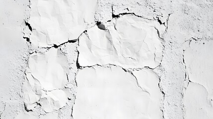 Obraz premium Cracked White Wall Texture Background Abstract Grunge Plaster Surface
