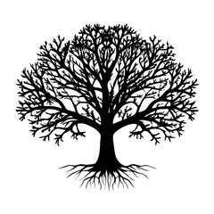 Obraz premium tree silhouette vector