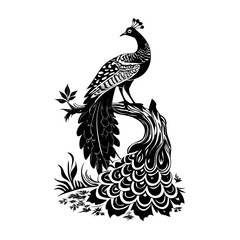 Fototapeta premium peacock feather vector