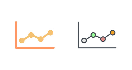 Line Chart Icon Design