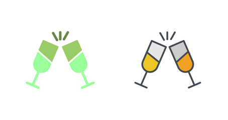 Champagne Toast Icon Design