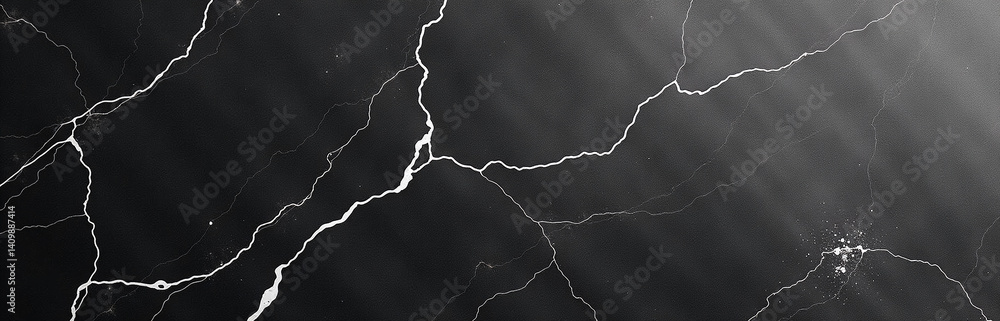 Aufkleber A Black And White Marble Effect Is Created With A Monochrome Rock Texture Or Black Stone Background For An Abstract Look.