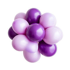 Bunch of balloons in various shades of purple png