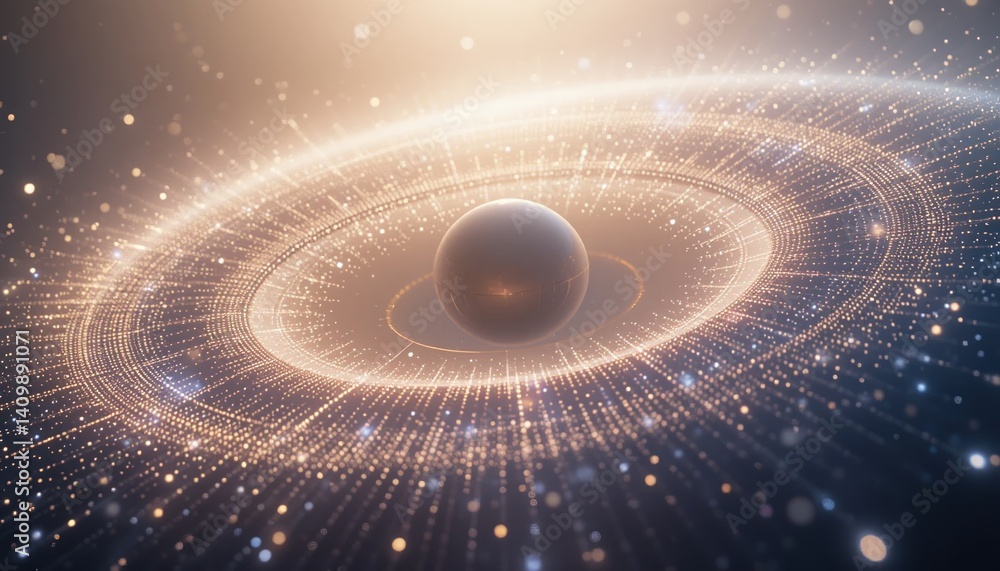 Aufkleber exploring cosmic wonders celestial sphere in space digital art stellar environment abstract viewpoin