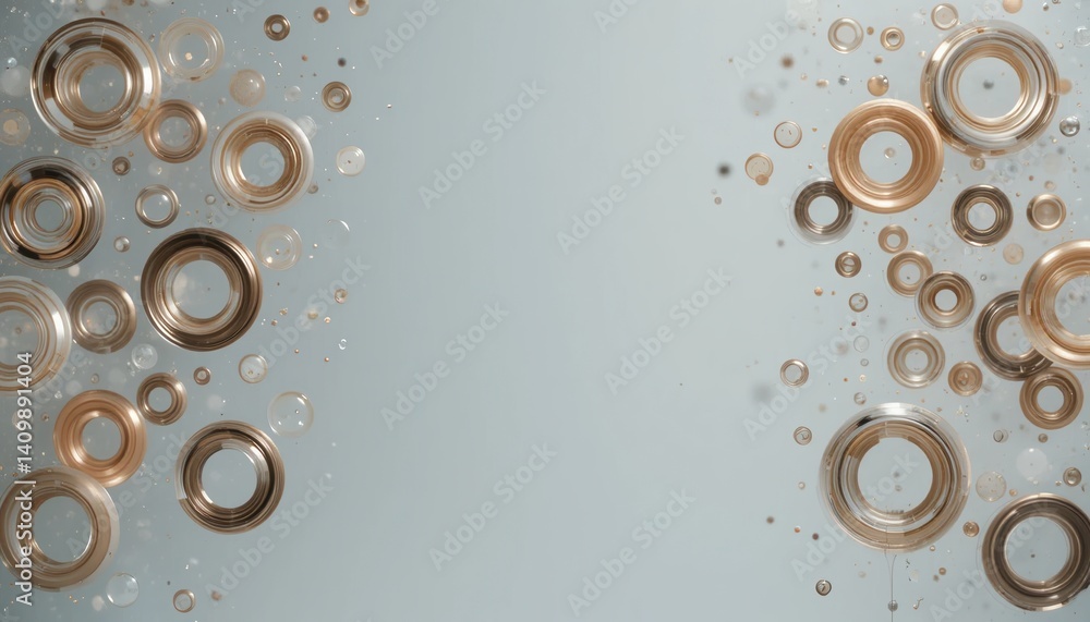Poster dynamic circular patterns in a minimalistic setting modern design abstract art elegant environment a