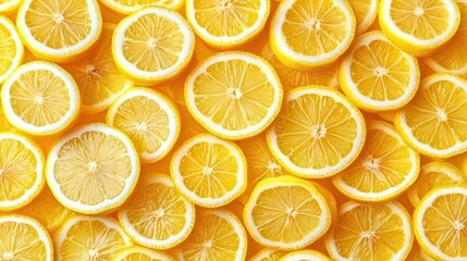 Obraz premium Juicy lemon wedges isolated on white