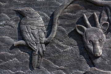 Wooden carving