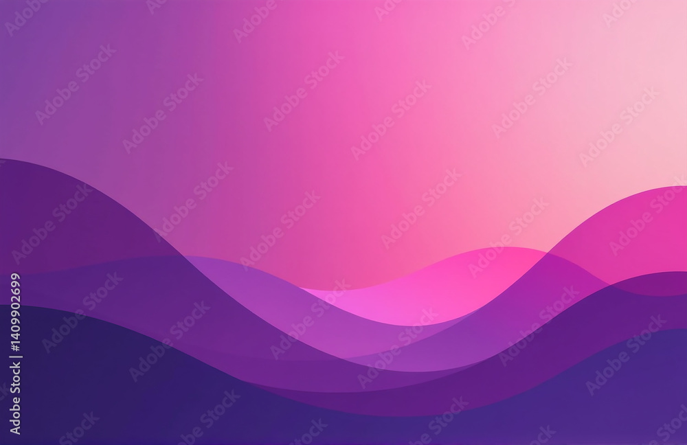 Poster a wide banner with a beautiful abstract purple and pink background for website headers and design.