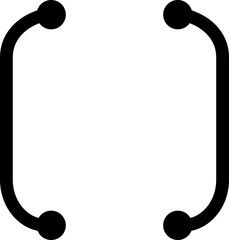 Brackets flat line icons. Brace vector signs of typography symbols Text brackets. isolated on transparent background