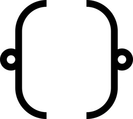 Brackets flat line icons. Brace vector signs of typography symbols Text brackets. isolated on transparent background