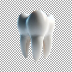 A delicious ice cream cone, Professional 3D Tooth Graphic for Dental Education on transparent background, png, psd
