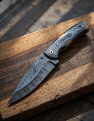 knife on wood