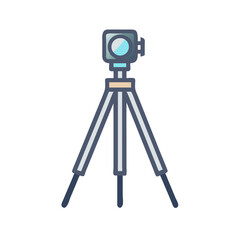 Land Survey Tripod Icon Representing Land Surveying, Measurement, and Site Analysis