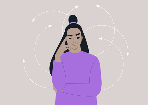 Exploring the whirlwind of ADHD racing thoughts in a creative representation of inner mental dialogue and self-reflection
