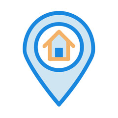 Home Location Icon Representing Property, Residential Address, and Geographic Position