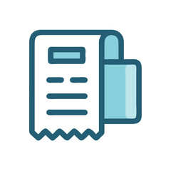 Receipt Icon Representing Proof of Purchase, Billing, and Financial Transactions