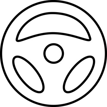 recommend clip art: Car, automobile steering or driving wheel line icon isolated on transparent background.