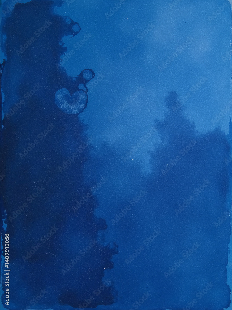Aufkleber Dark Blue Background Created With Abstract Watercolor Techniques Leaves Space For Bold Design Elements And Artistic Expression In A Creative Setting.