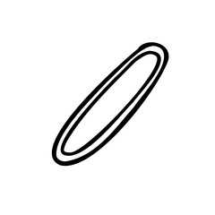 Stroke slash symbol in hand drawn style. Vector illustration isolated on white background. For typography, font, lettering, logo, shop, sales, signboard, education, branding, presentation.