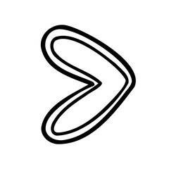 Stroke more than symbol in outline hand drawn style. Vector illustration isolated on white background. For typography, font, shop, alphabet, sales, signboard, education, branding, presentation.