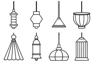 lamp line art creative lighting design concept sketches