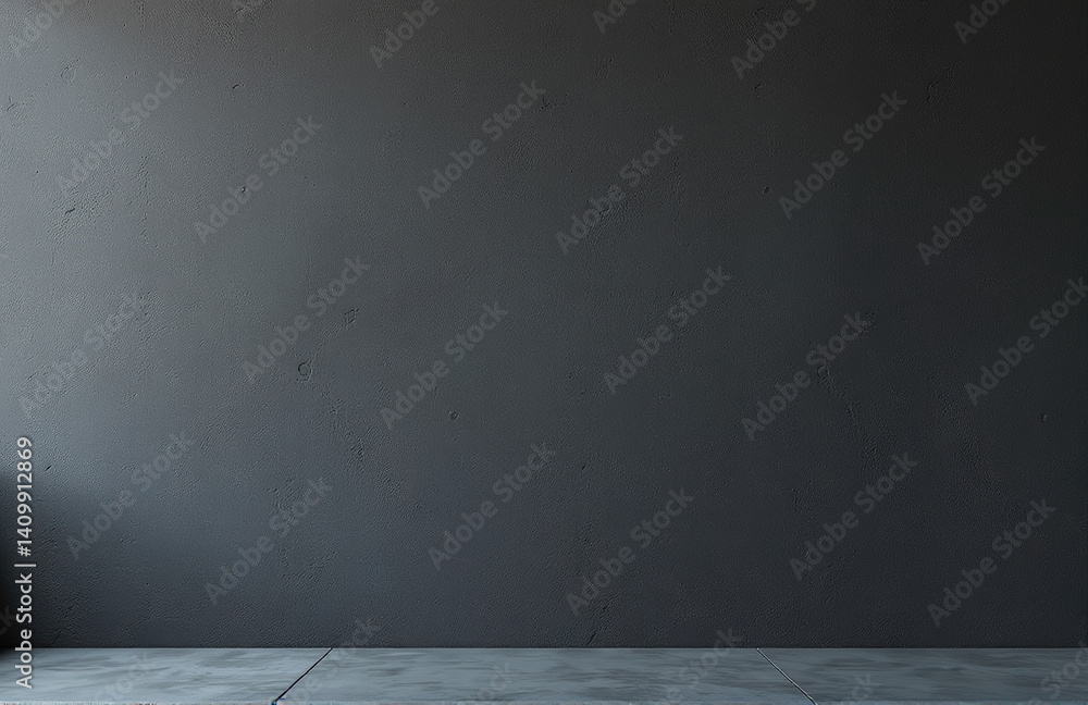 Aufkleber decorative plaster texture on a concrete wall provides an elegant dark gray backdrop for your design