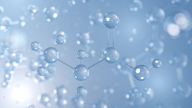 propionic acid molecular structure 3d, e280 structural chemical formula view from a microscope