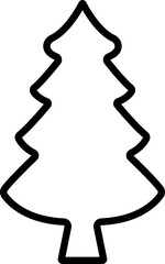 Christmas Tree icon in line style. vector For apps and Website. isolated on transparent background
