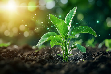 Promoting crop diversity through blockchain ai data art techniques in agricultural innovation vibrant nature setting macro viewpoint