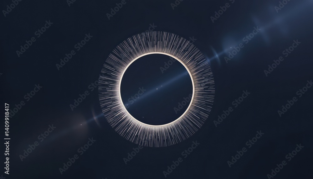 Aufkleber cosmic energy waves visualization outer space digital artwork abstract environment 3d viewpoint scie