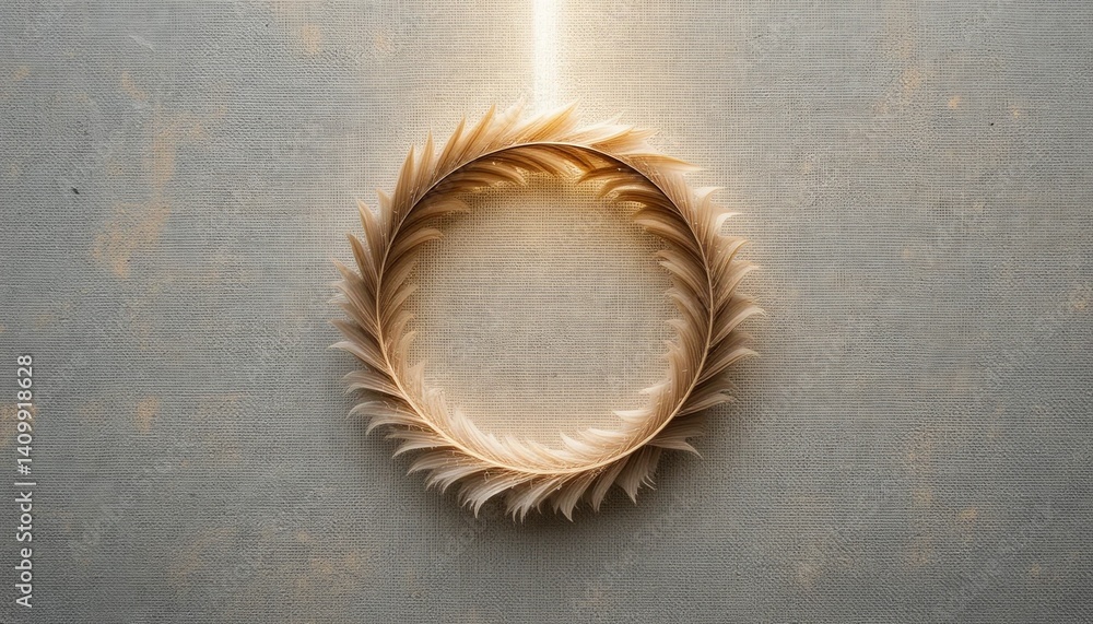 Poster impressive circular design process abstract art gallery digital creation contemporary environment cl