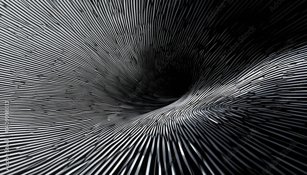 Poster dynamic motion of striking black and white patterns abstract design modern art digital environment c