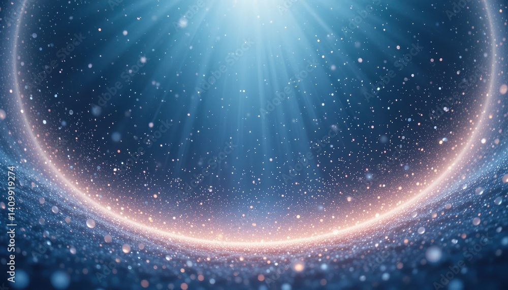 Aufkleber mesmerizing light rays and sparkling particles in a cosmic ocean abstract digital art sci-fi inspire