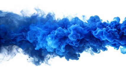 Fototapeta premium a blue smoke explosion border isolated on white background PNG , AI GENERATED