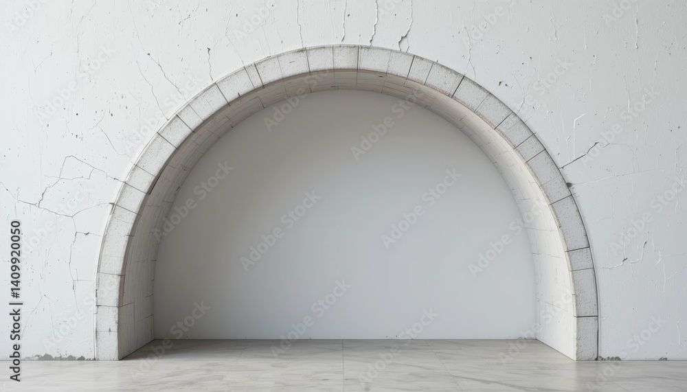 Aufkleber architectural action of creating a minimalist arch structure in a modern indoor environment highligh