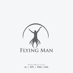 Flying Man Logo Design and Symbolic Branding Analysis