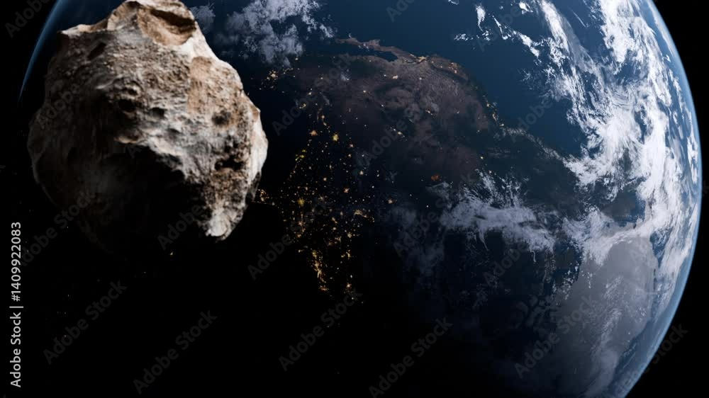 Wall mural asteroids in space. elements of this image furnished by nasa, 3d illustration