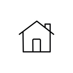 home line icon , house line icon residential line icon vector on white background.